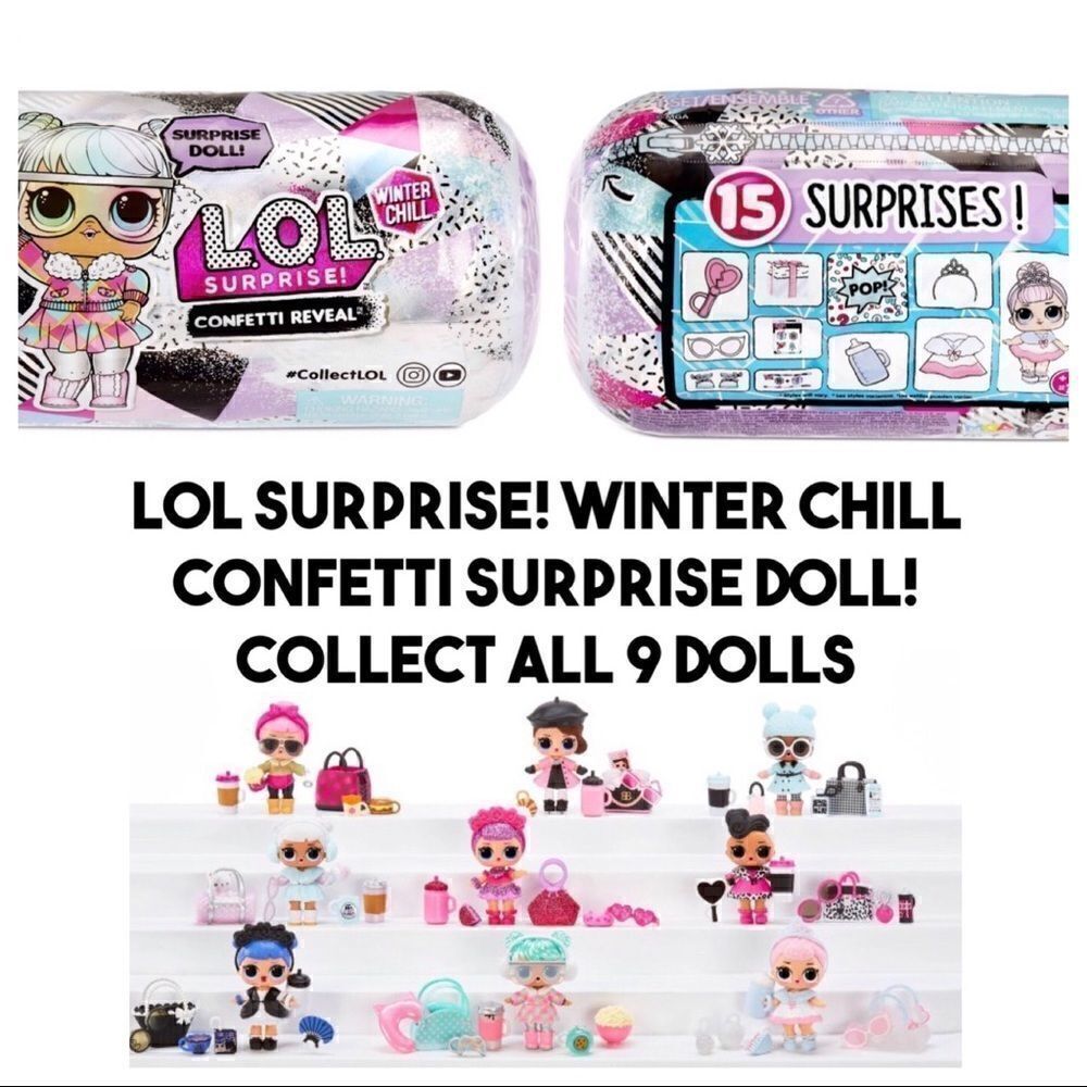 NEW! LOL SURPRISE Winter Chill Surprise Doll Includes 15 Surprises Colle…